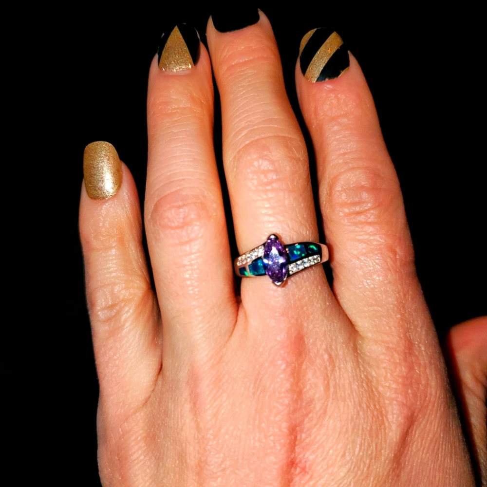 Multi Semi-Precious Stones Ring